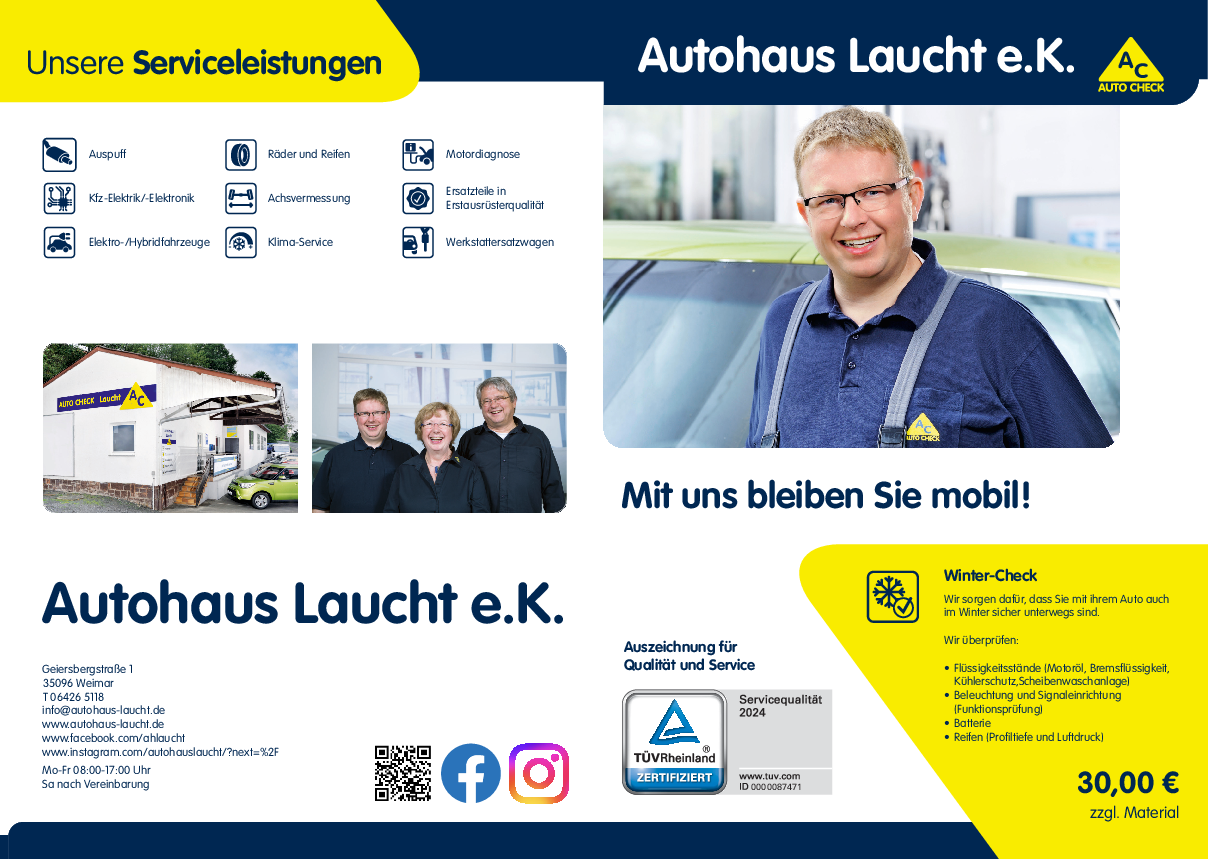 Werkstattprospekt von Autohaus Laucht e.K. Bild von Werkstattprospekt von Autohaus Laucht e.K.