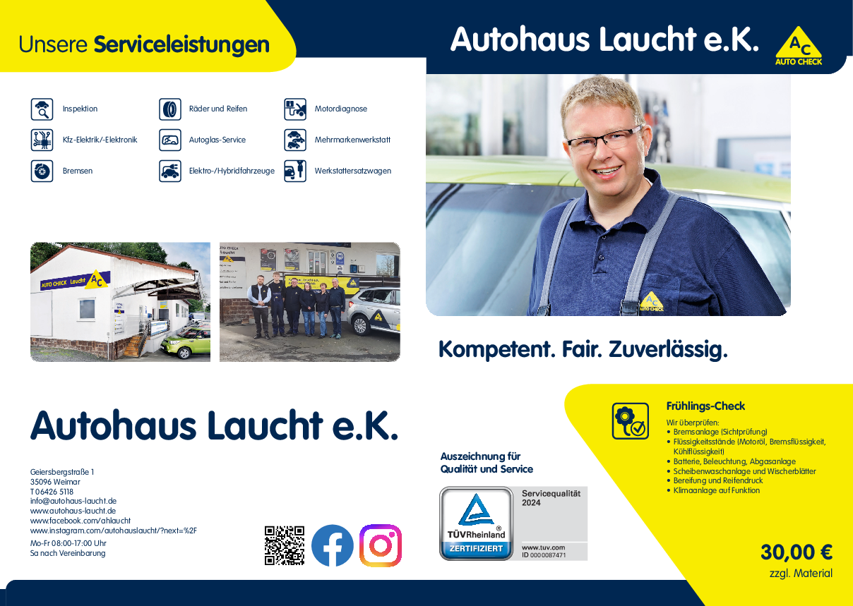 Bild von Werkstattprospekt von Autohaus Laucht e.K.